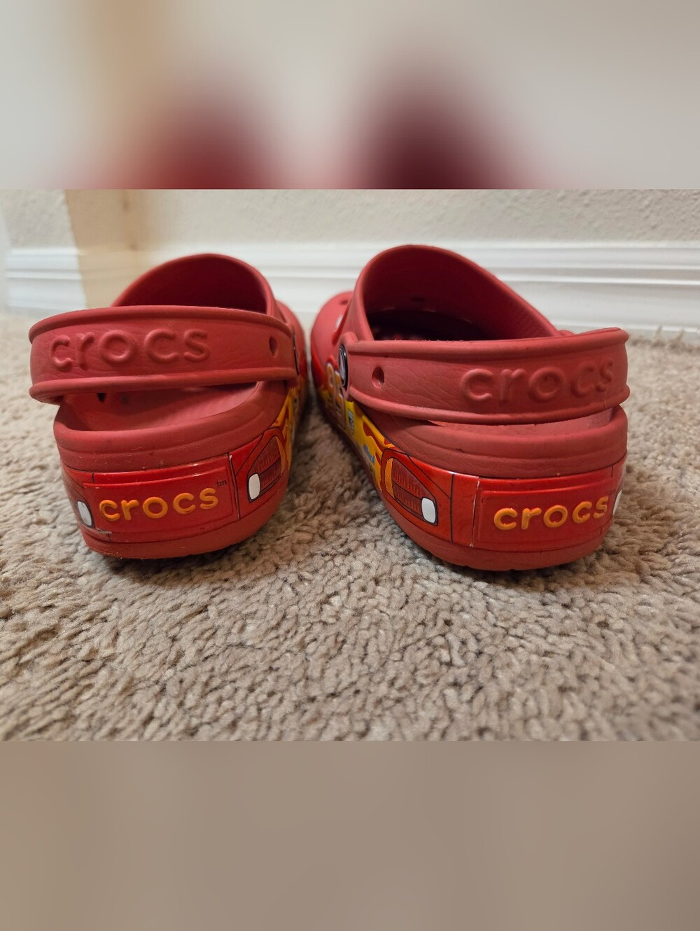CROCS Kids Lightning McQueen Red Clogs - Picture 5 of 7